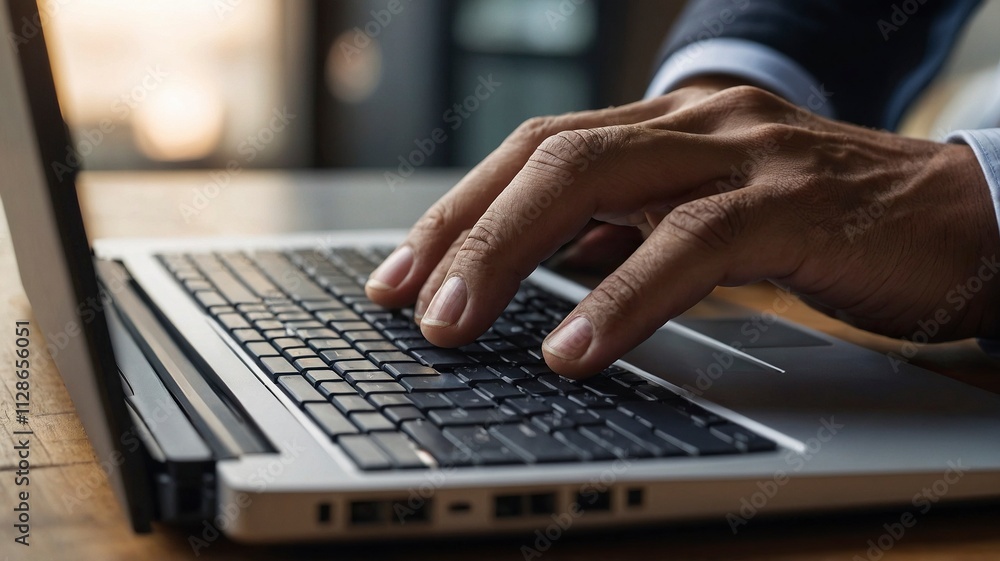 businessman typing on a laptop businessman typing on a laptop