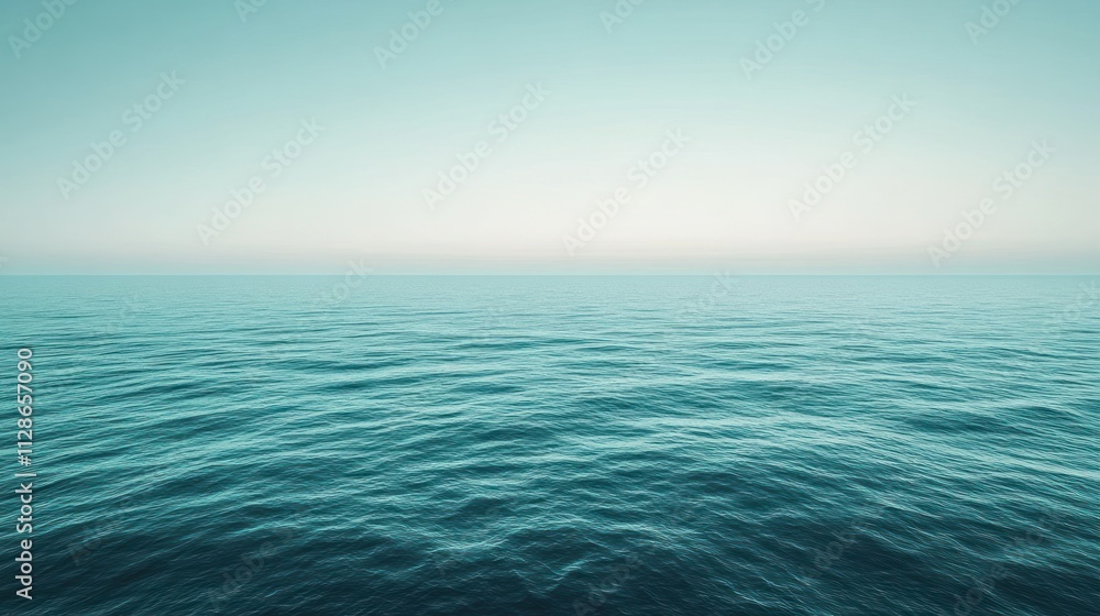 Obraz premium Serene Ocean Surface Under A Calm Sky