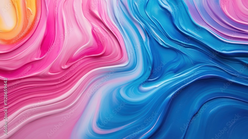 Abstract Swirling Pink Blue Paint Texture Abstract Swirling Pink Blue Paint Texture
