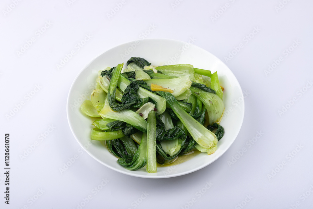 Stir-fried vegetables with vegetables on a plate Stir-fried vegetables with vegetables on a plate