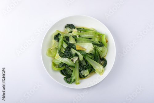 Stir-fried vegetables with vegetables on a plate