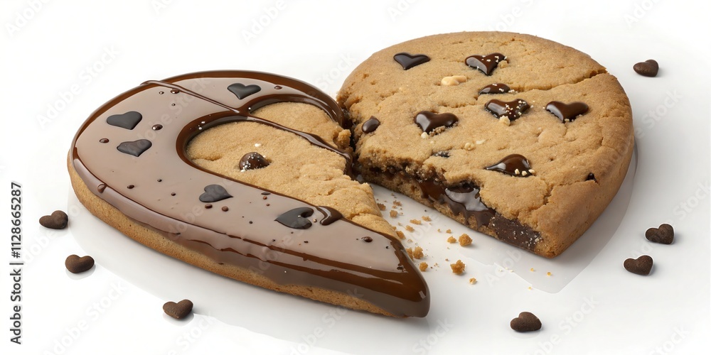 Delicious Choc Chip Love Heart Cookie Image: Stock Photo For Backgrounds, Graphics, and Design Projects Delicious Choc Chip Love Heart Cookie Image: Stock Photo For Backgrounds, Graphics, and Design Projects