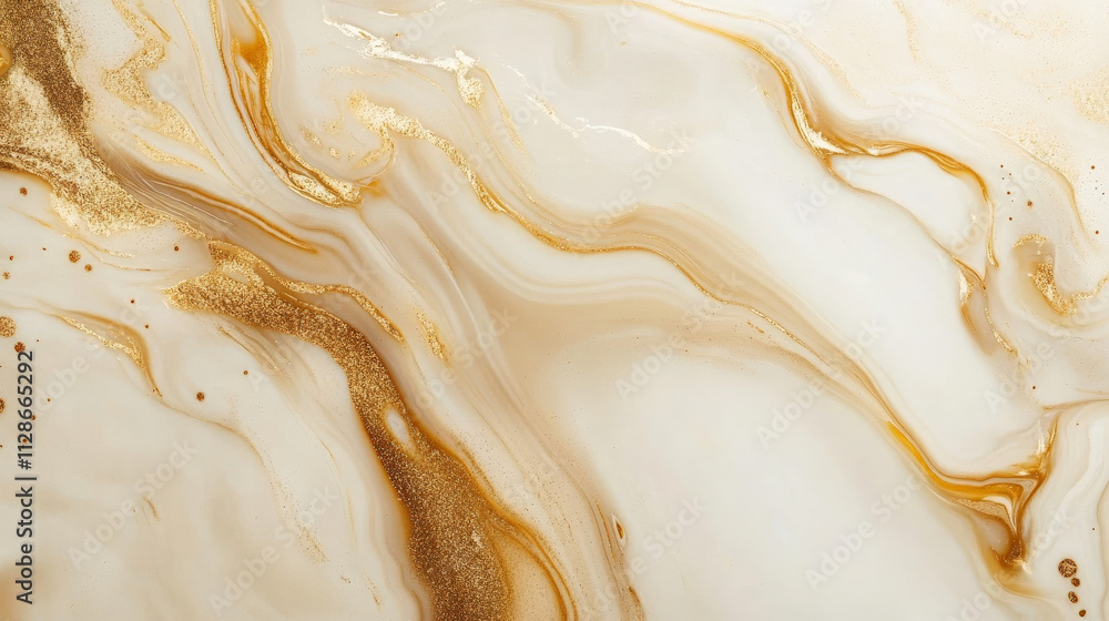 Warm beige marble with subtle caramel and gold veins Warm beige marble with subtle caramel and gold veins