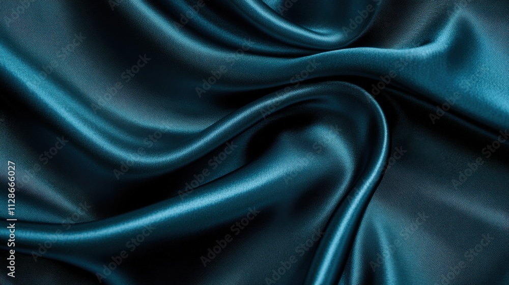 Fototapeta premium Luxurious Teal Satin Fabric Textures