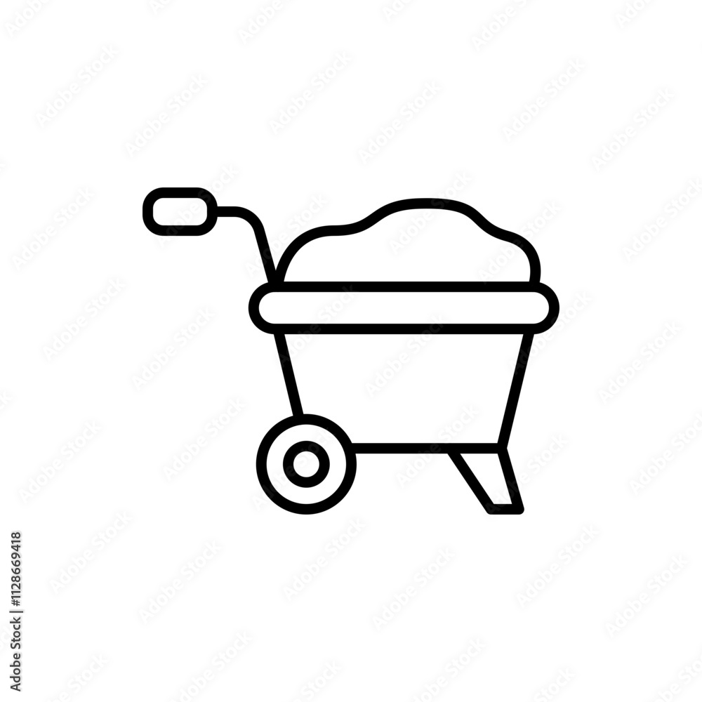 Concrete cart outline icons, minimalist vector illustration ,simple transparent graphic element .Isolated on white background Concrete cart outline icons, minimalist vector illustration ,simple transparent graphic element .Isolated on white background