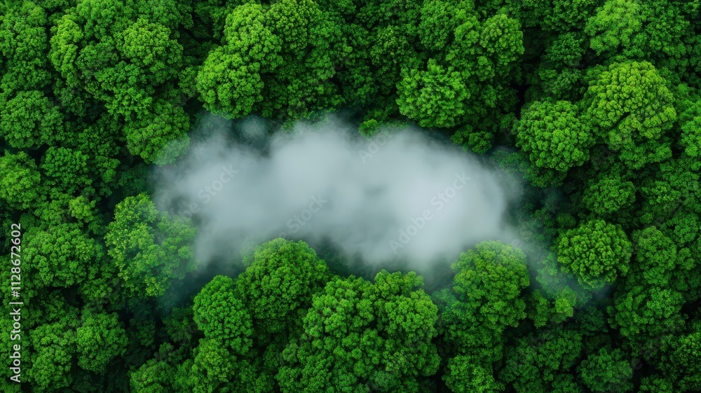 A peaceful valley with water vapor rising from dense vegetation, symbolizing the ecosystems natural balance, 3D render A peaceful valley with water vapor rising from dense vegetation, symbolizing the ecosystems natural balance, 3D render
