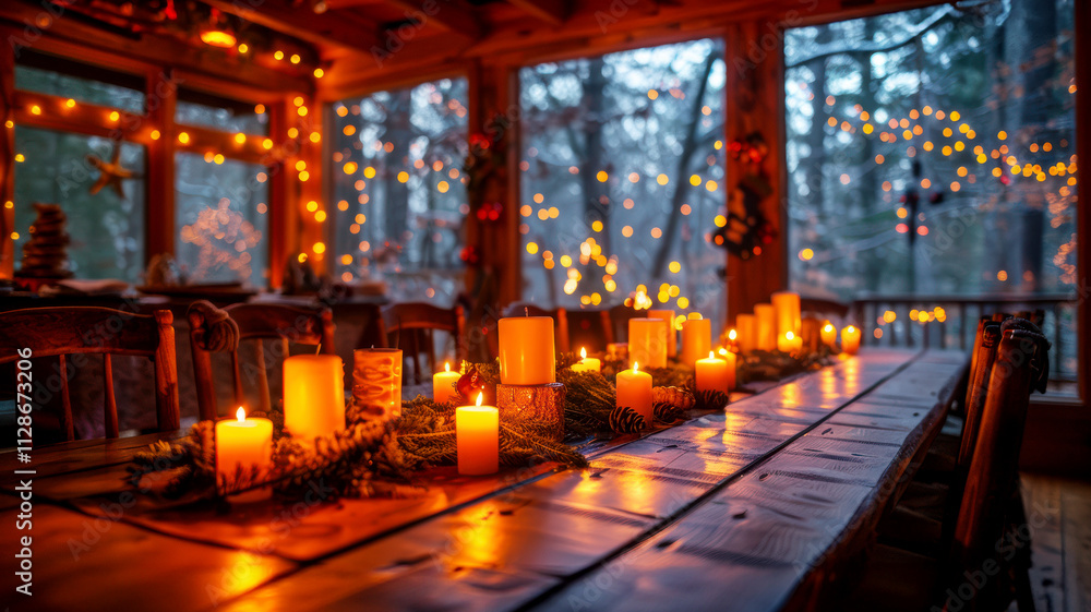 table is elegantly set for celebrating Christmas or New Year. table is elegantly set for celebrating Christmas or New Year.