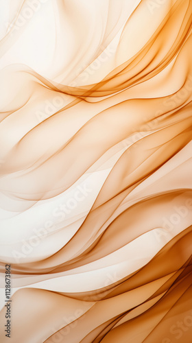 Elegant flowing amber and cream abstract phone wallpaper