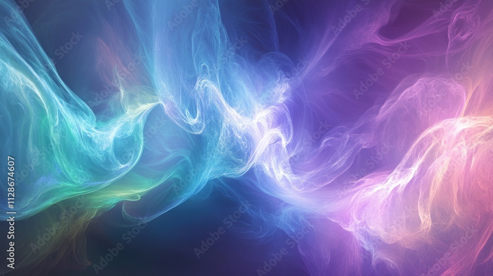 Fototapeta premium Abstract swirling nebula cosmic light ethereal space