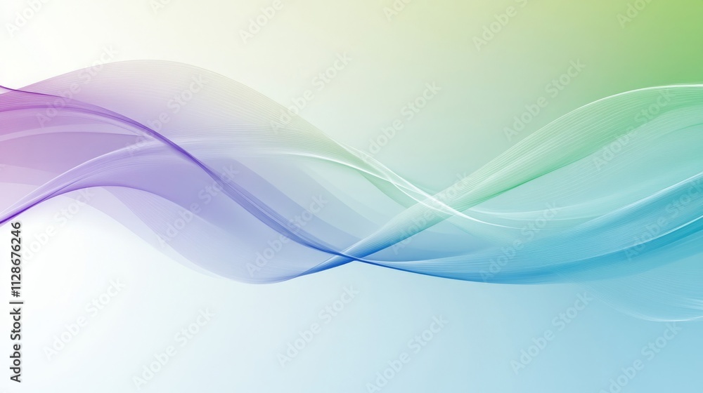 Obraz premium Abstract Pastel Waves Flowing Gently Across a Soft Background
