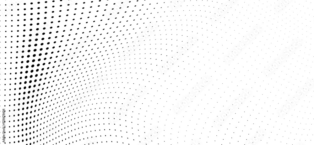 Waves of halftone texture in black and white Waves of halftone texture in black and white