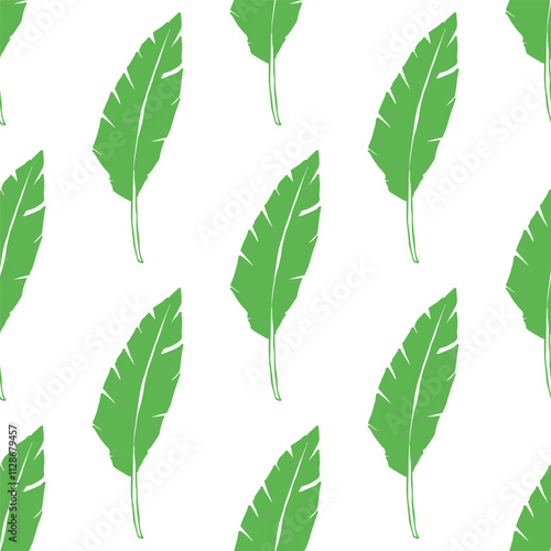 Seamless pattern with tropical leaves doodle for decorative print, wrapping paper, greeting cards, wallpaper and fabric