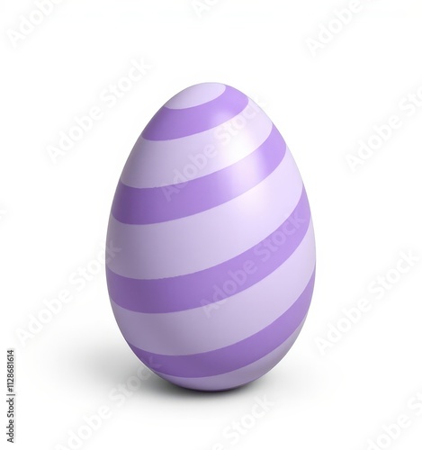 Purple Striped Easter Egg 