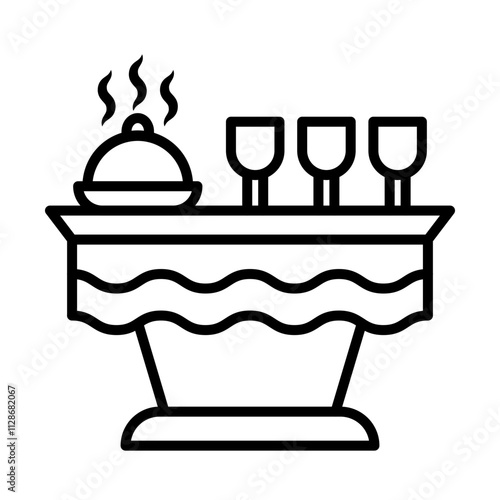 Banquet Hall line icon