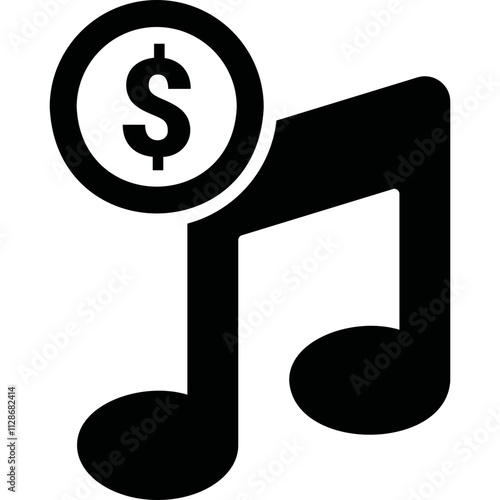 Simple vector icon music copyright