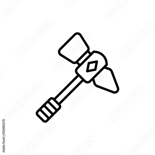 Fantasy hammer outline icons, minimalist vector illustration ,simple transparent graphic element .Isolated on white background photo