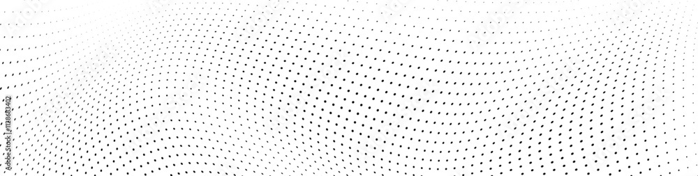 Waves of halftone texture in black and white Waves of halftone texture in black and white