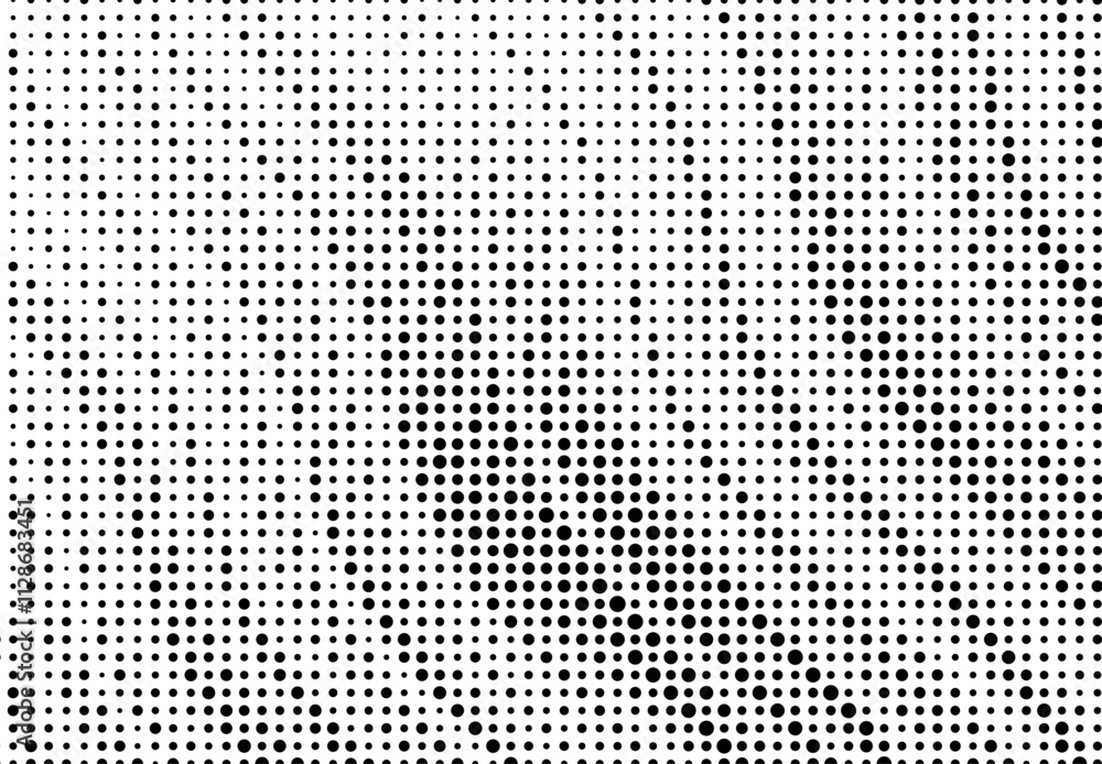 Abstract halftone wave dotted background. Halftone grunge pattern with square. Vector halftone modern pop art twisted texture for poster, cover, business card, postcard, art label layout, sticker.