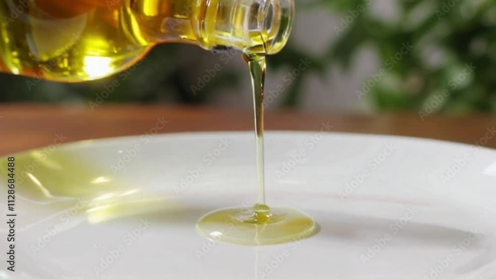 Super slow motion macro of fresh bio organic olive golden oil is flowing dripping liquid oil drops on ripe olives Super slow motion macro of fresh bio organic olive golden oil is flowing dripping liquid oil drops on ripe olives