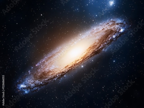 Close-up of the Andromeda Galaxy and its star clusters