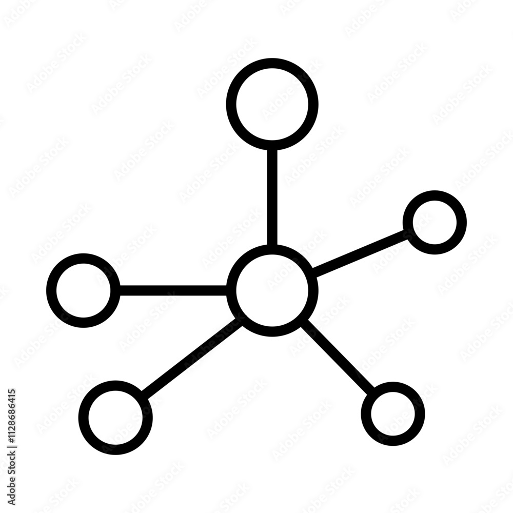 Network Diagram line icon Network Diagram line icon