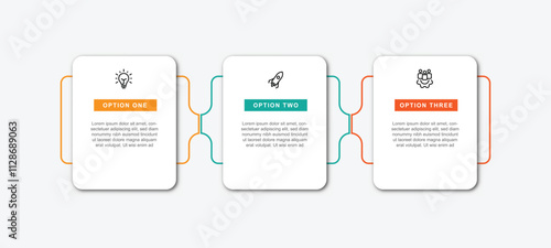 modern infographics vector with 3 step or option 