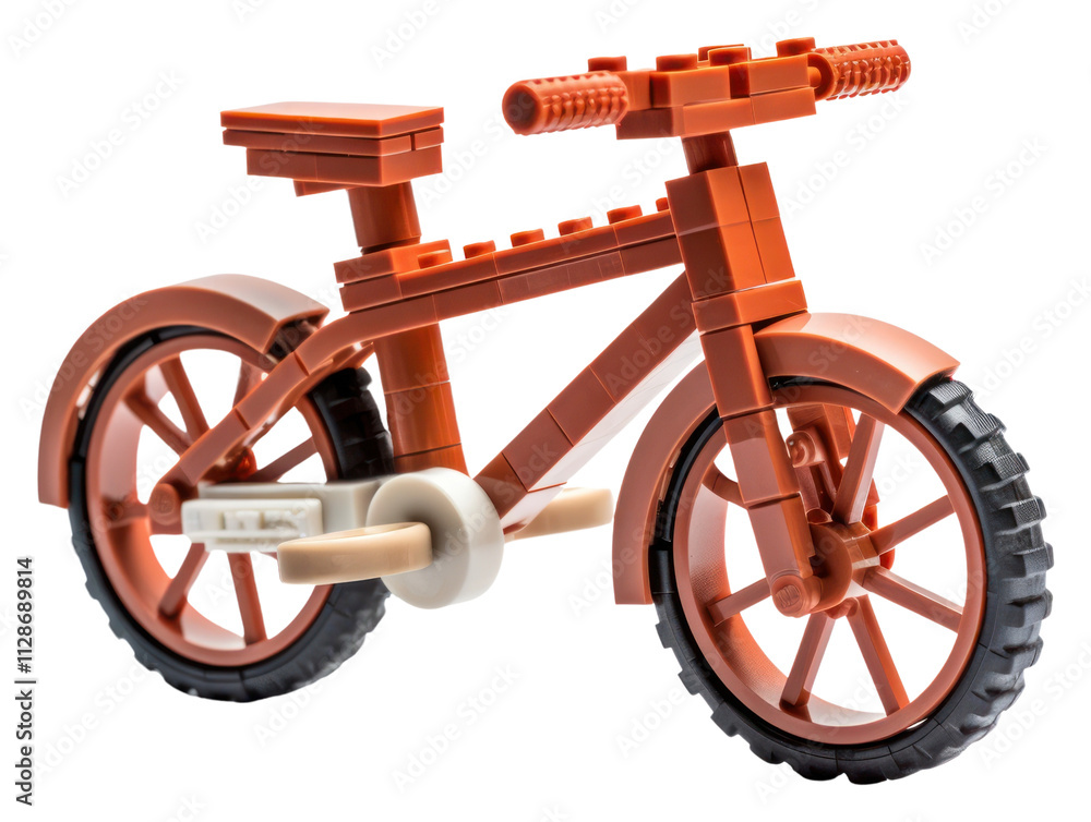 Fototapeta premium PNG Bicycle bricks toy tricycle vehicle wheel.