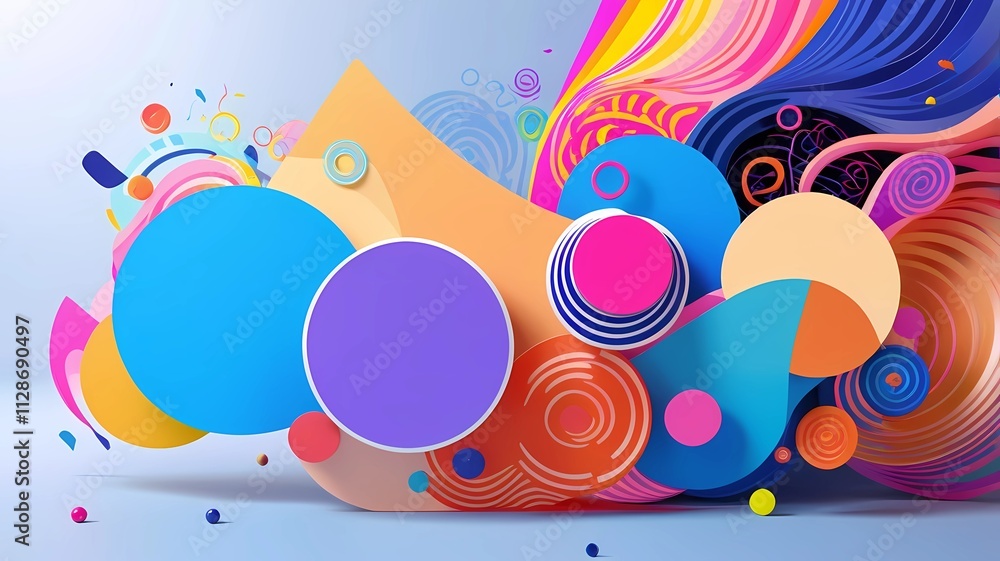 Obraz premium Colorful abstract background with waves