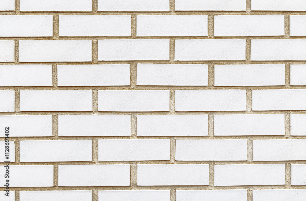 Obraz premium White brick wall closeup background