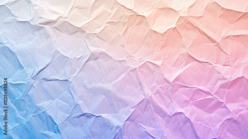 Fototapeta premium Crumpled Pastel Paper Gradient Background Texture