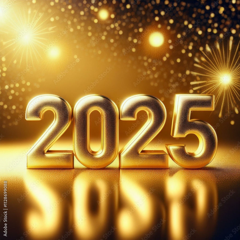 happy new year 2025 golden 3d background design. happy new year 2025 golden 3d background design.