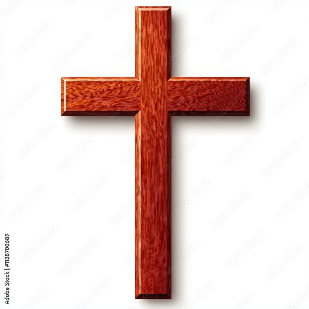 Isolated cross symbol on a white background, representing faith, religion, spirituality, and Christian concepts. Isolated cross symbol on a white background, representing faith, religion, spirituality, and Christian concepts.