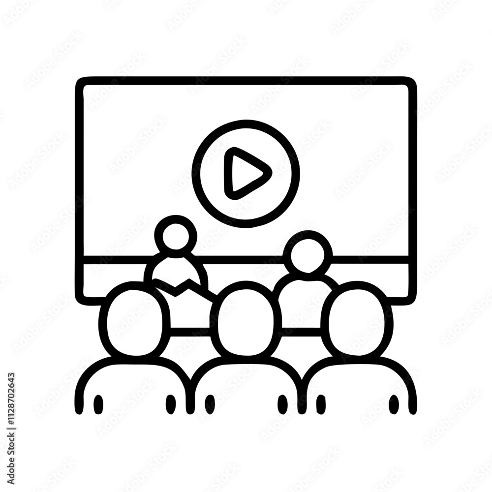 family movie night icon, family day line art, family icon - simple black line art icon of family movie night, symbolizing family day celebrations. family vector art. family movie night icon, family day line art, family icon - simple black line art icon of family movie night, symbolizing family day celebrations. family vector art.
