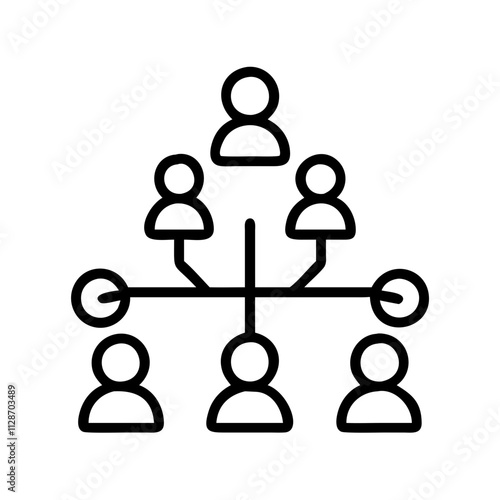 family tree icon, family day line art, family icon - simple black line art icon of family tree, symbolizing family day celebrations. family vector art.