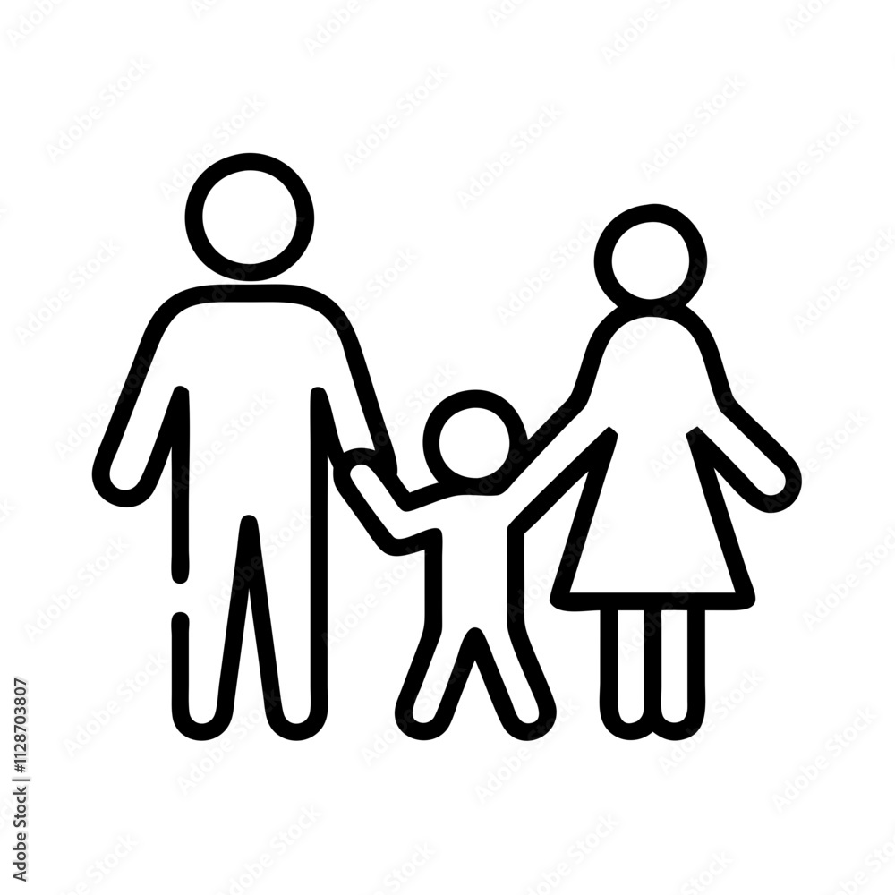 family walk in nature icon, family day line art, family icon - simple black line art icon of family walk in nature, symbolizing family day celebrations. family vector art. family walk in nature icon, family day line art, family icon - simple black line art icon of family walk in nature, symbolizing family day celebrations. family vector art.