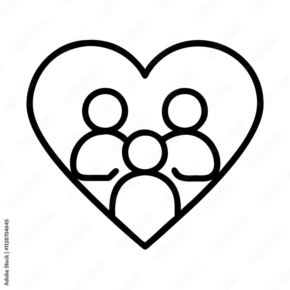 heart with generations icon, family day line art, family icon - simple black line art icon of heart with generations, symbolizing family day celebrations. family vector art. heart with generations icon, family day line art, family icon - simple black line art icon of heart with generations, symbolizing family day celebrations. family vector art.