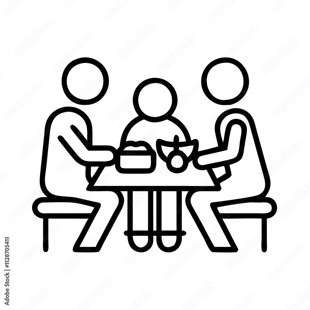 picnic with family icon, family day line art, family icon - simple black line art icon of picnic with family, symbolizing family day celebrations. family vector art. picnic with family icon, family day line art, family icon - simple black line art icon of picnic with family, symbolizing family day celebrations. family vector art.
