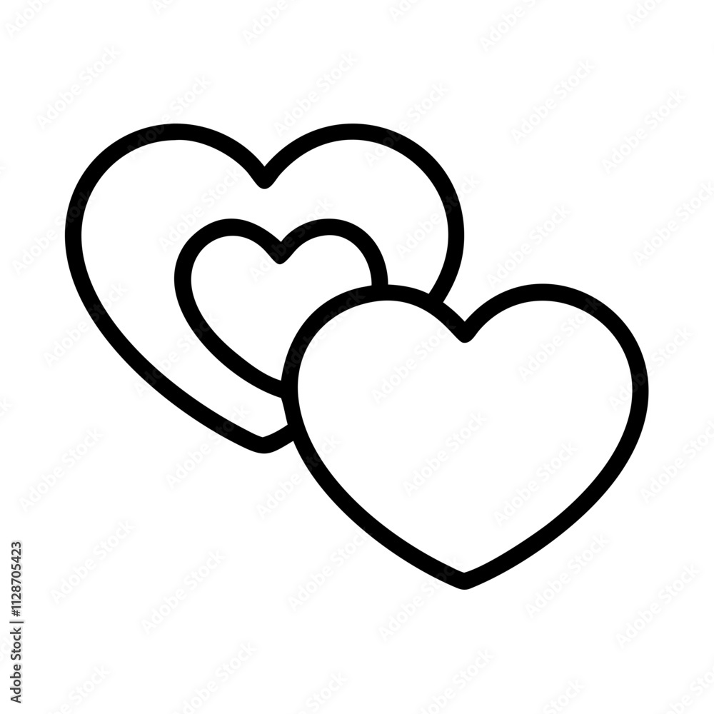 sibling hearts icon, family day line art, family icon - simple black line art icon of sibling hearts, symbolizing family day celebrations. family vector art. sibling hearts icon, family day line art, family icon - simple black line art icon of sibling hearts, symbolizing family day celebrations. family vector art.