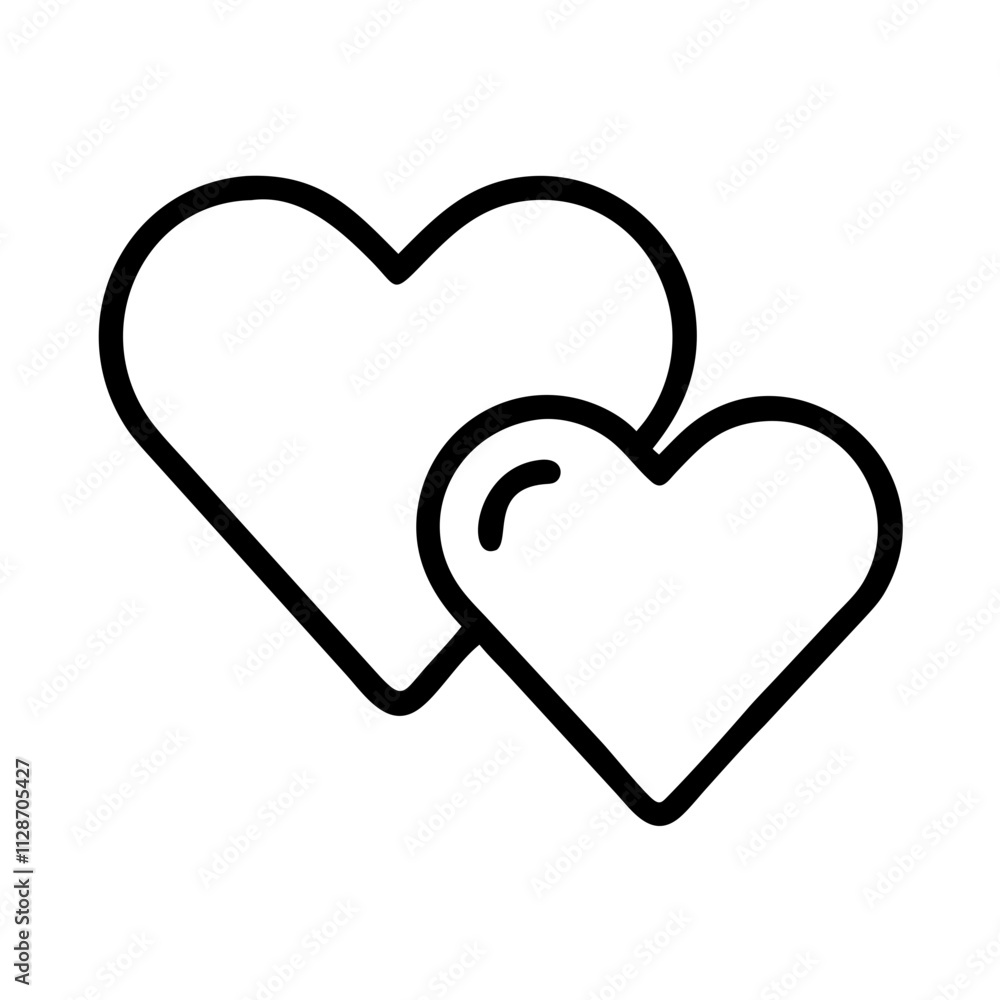 sibling hearts icon, family day line art, family icon - simple black line art icon of sibling hearts, symbolizing family day celebrations. family vector art. sibling hearts icon, family day line art, family icon - simple black line art icon of sibling hearts, symbolizing family day celebrations. family vector art.