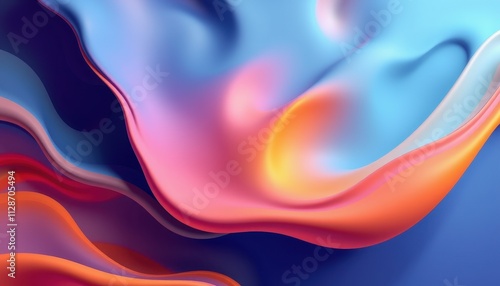 Wallpaper Mural Abstract Colorful Waves Flowing Design Torontodigital.ca