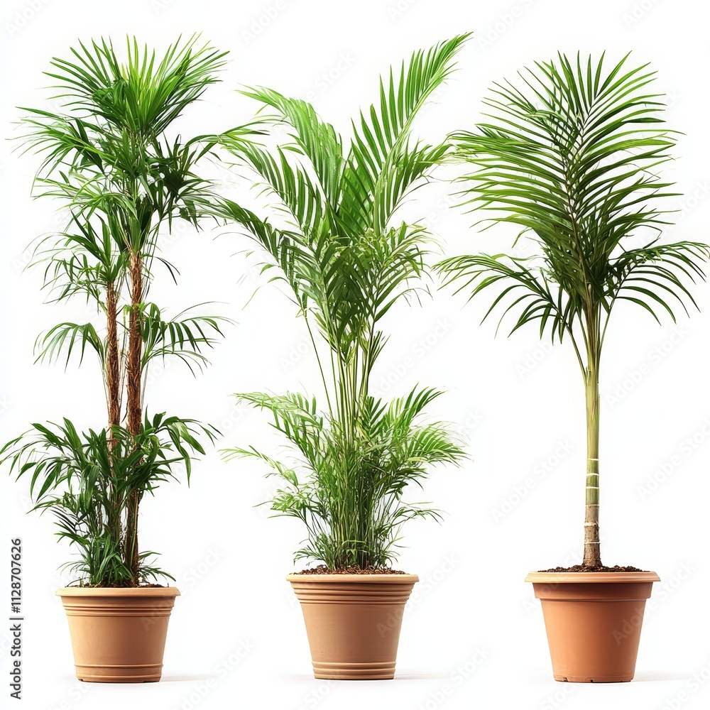 Potted plants isolated on white background, highlighting home decor, interior design, and greenery concepts in lifestyle and nature. Potted plants isolated on white background, highlighting home decor, interior design, and greenery concepts in lifestyle and nature.