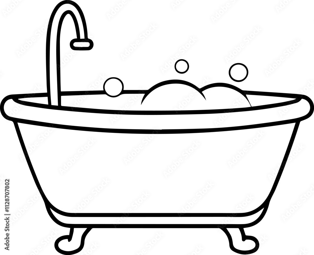 bathtub outline vector illustration bathtub outline vector illustration
