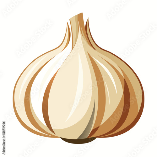 garlic isolated on white background