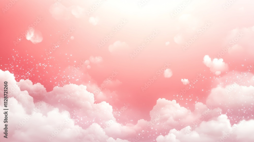 Background of blurred pink sky and clouds in soft sweet tone Background of blurred pink sky and clouds in soft sweet tone