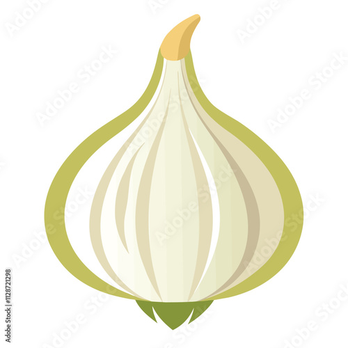 garlic isolated on white background