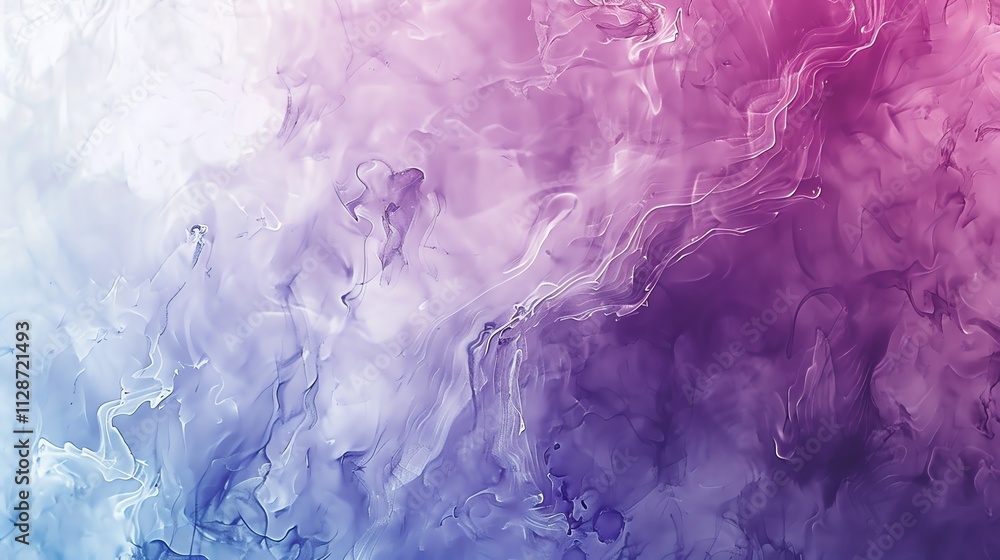 Fototapeta premium A digitally rendered, abstract background with flowing colors of pink, purple and white.