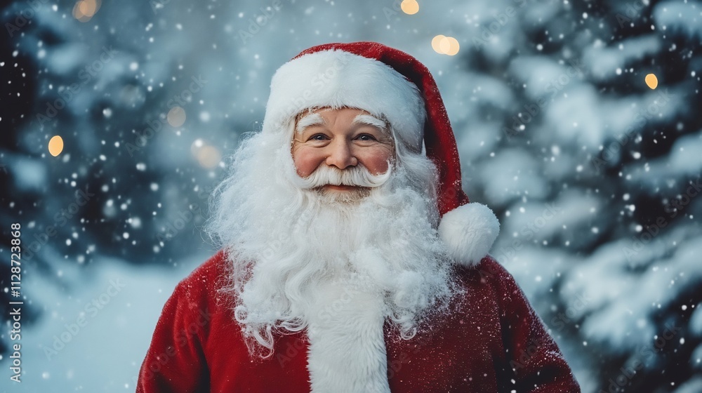 A warm and jolly portrait of Santa Claus, perfect for Christmas greetings. A warm and jolly portrait of Santa Claus, perfect for Christmas greetings.