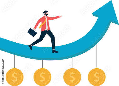 Financial guru or expert. Investment profit growth, financial advisor or wealth management.
