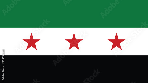 Syrian Arab Republic Identitiy with Syrian Flag