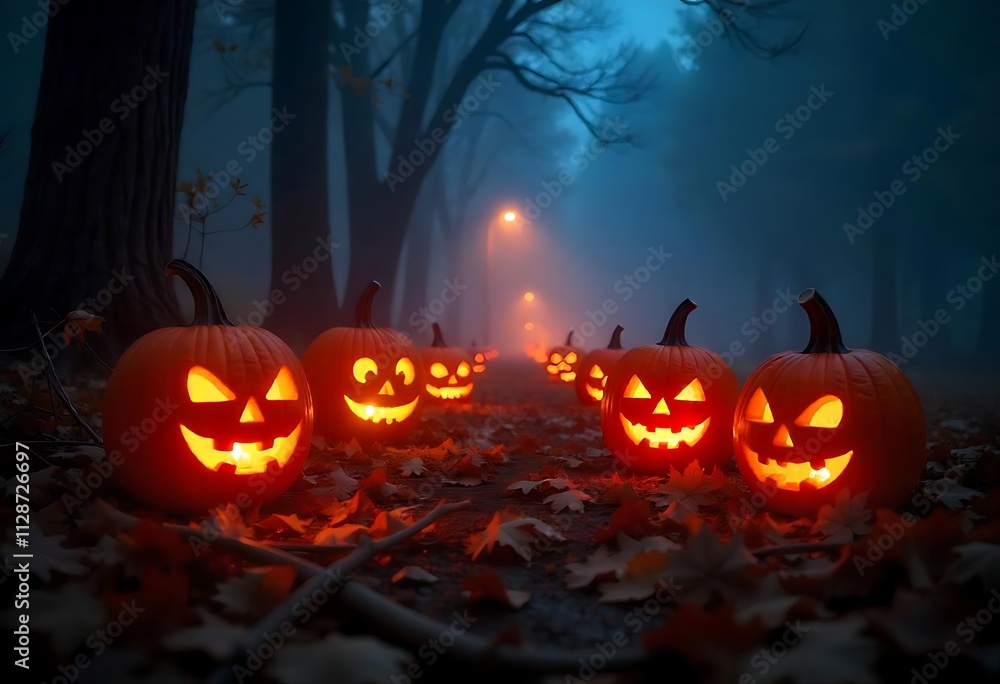Happy Haloween Pumpkin Background Design Happy Haloween Pumpkin Background Design